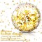 10 Pcs Inflatable Glitter Beach Balls 16 Inch Sparkly Confetti (Gold)